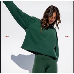 LEFT ON FRIDAY Field Day Oversized Sweatshirt Palm Green S/M